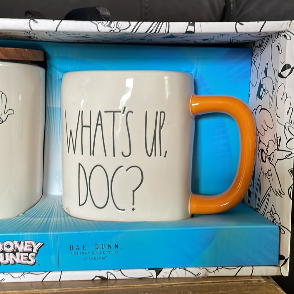 Rae Dunn Looney Tunes BUGS BUNNY Mug and Canister Set NEW "What's Up, Doc?" (3) - Picture 3 of 5